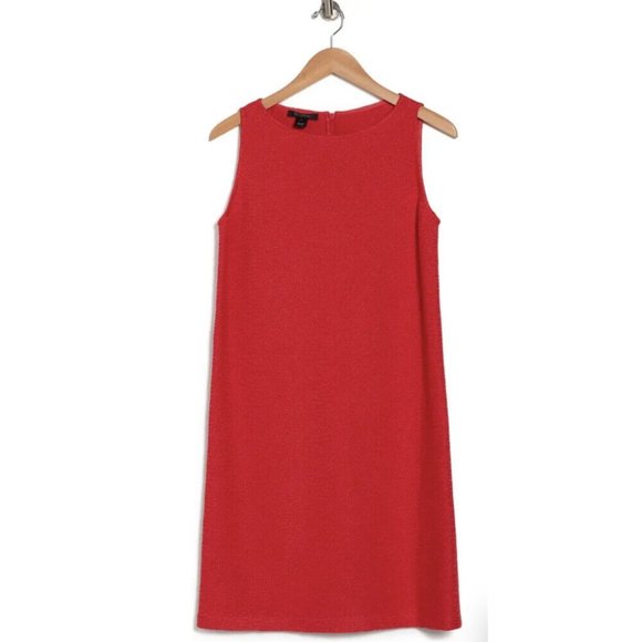 St. John Collection Large L ST JOHN BASICS Purl Texture Knit Dress NWT Red